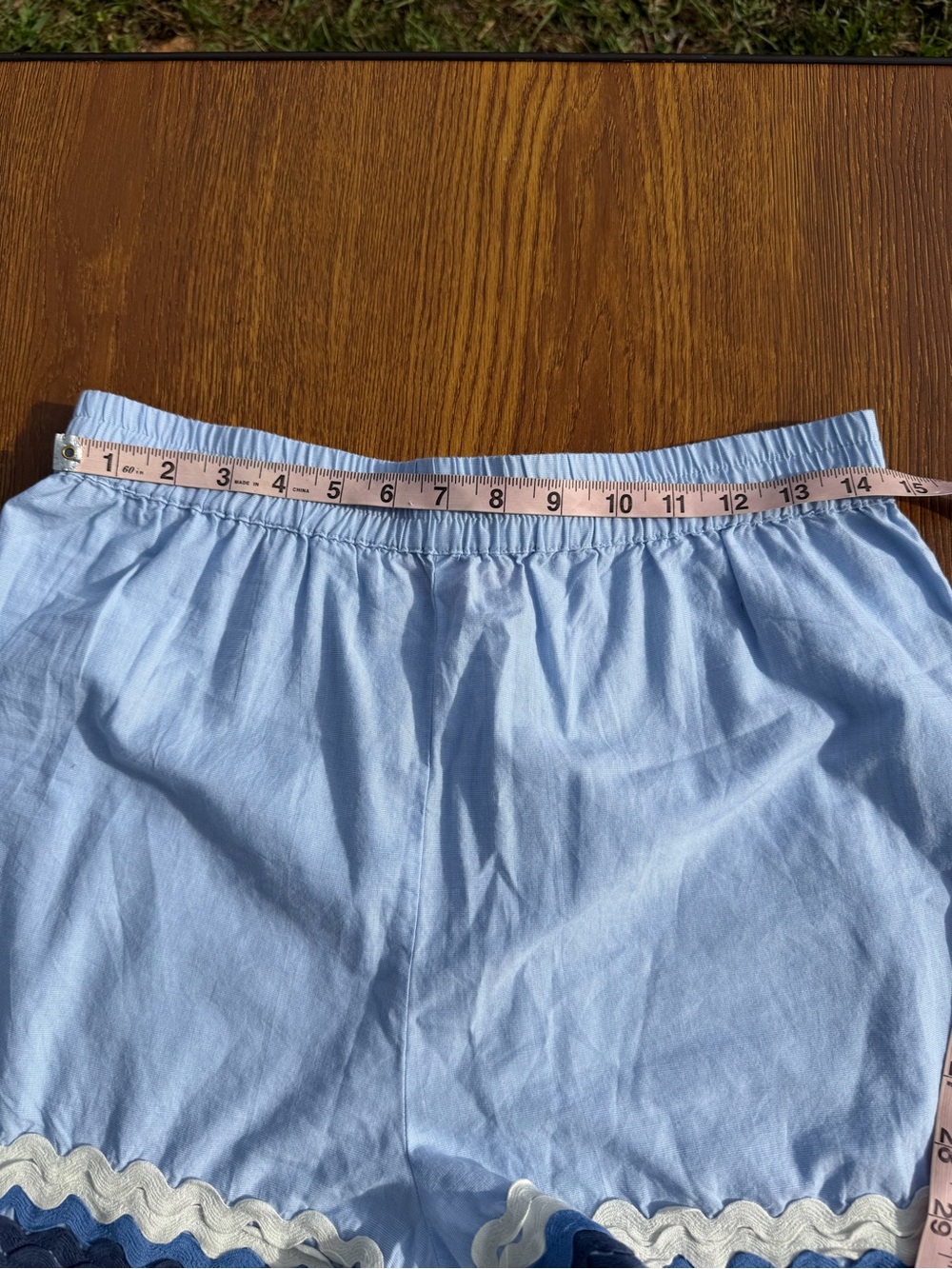 Simply Southern Blue Cotton Blouse Shorts Set M Boho Lounge Summer - Picture 10 of 12